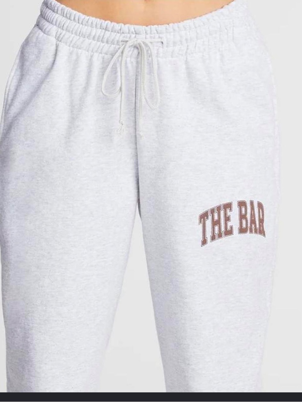 The Bar Women's‎ Light Gray Sweatpants Maroon Logo Size Small